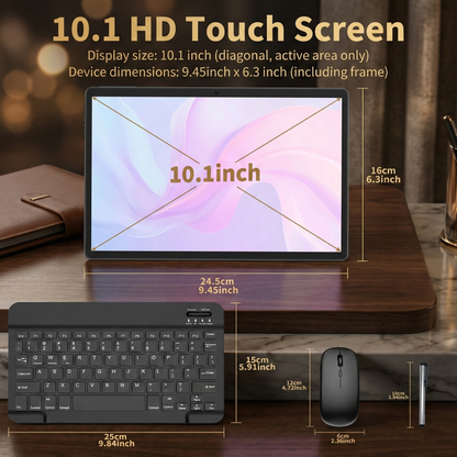10.1" Android 15 2-in-1 Tablet