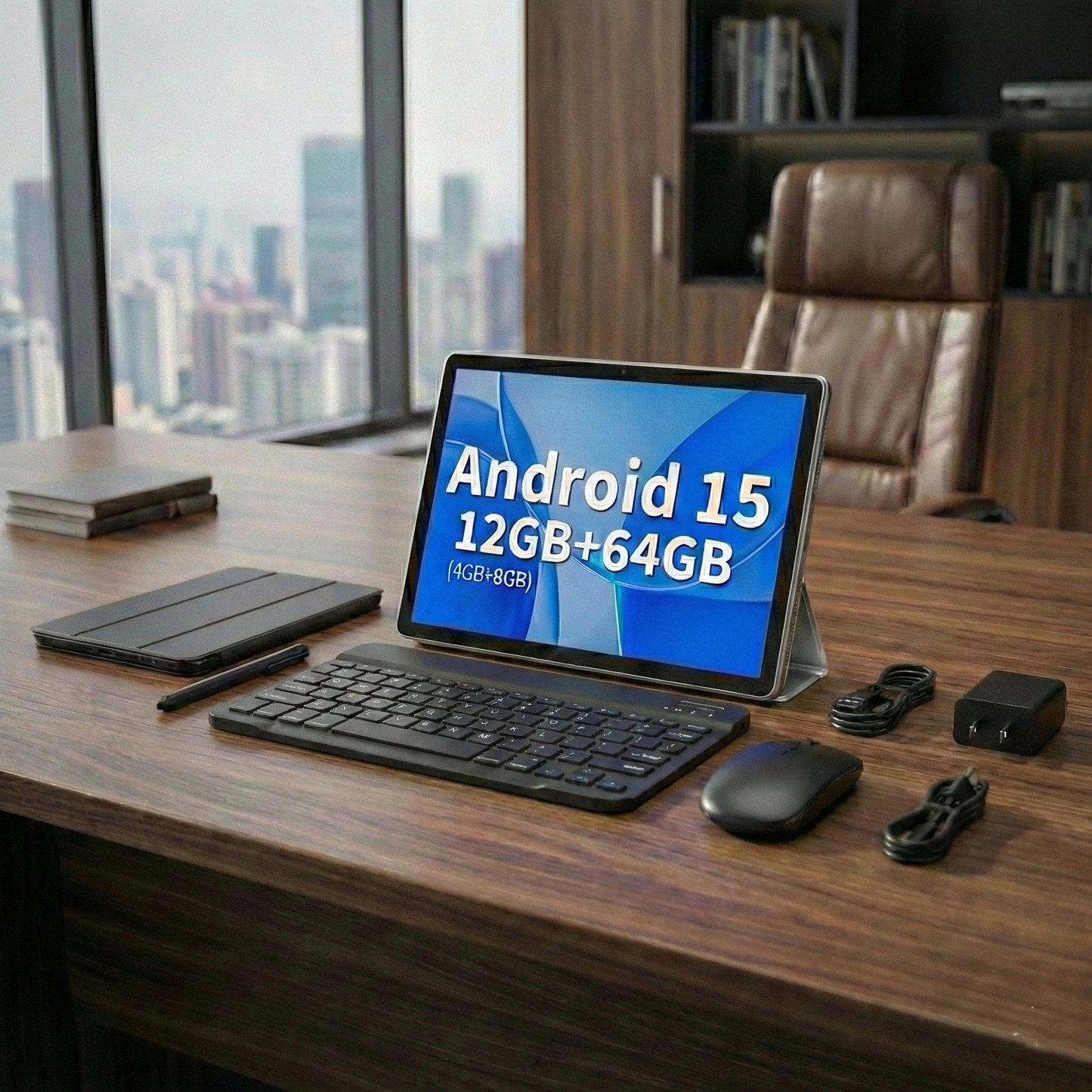 10.1" Android 15 2-in-1 Tablet