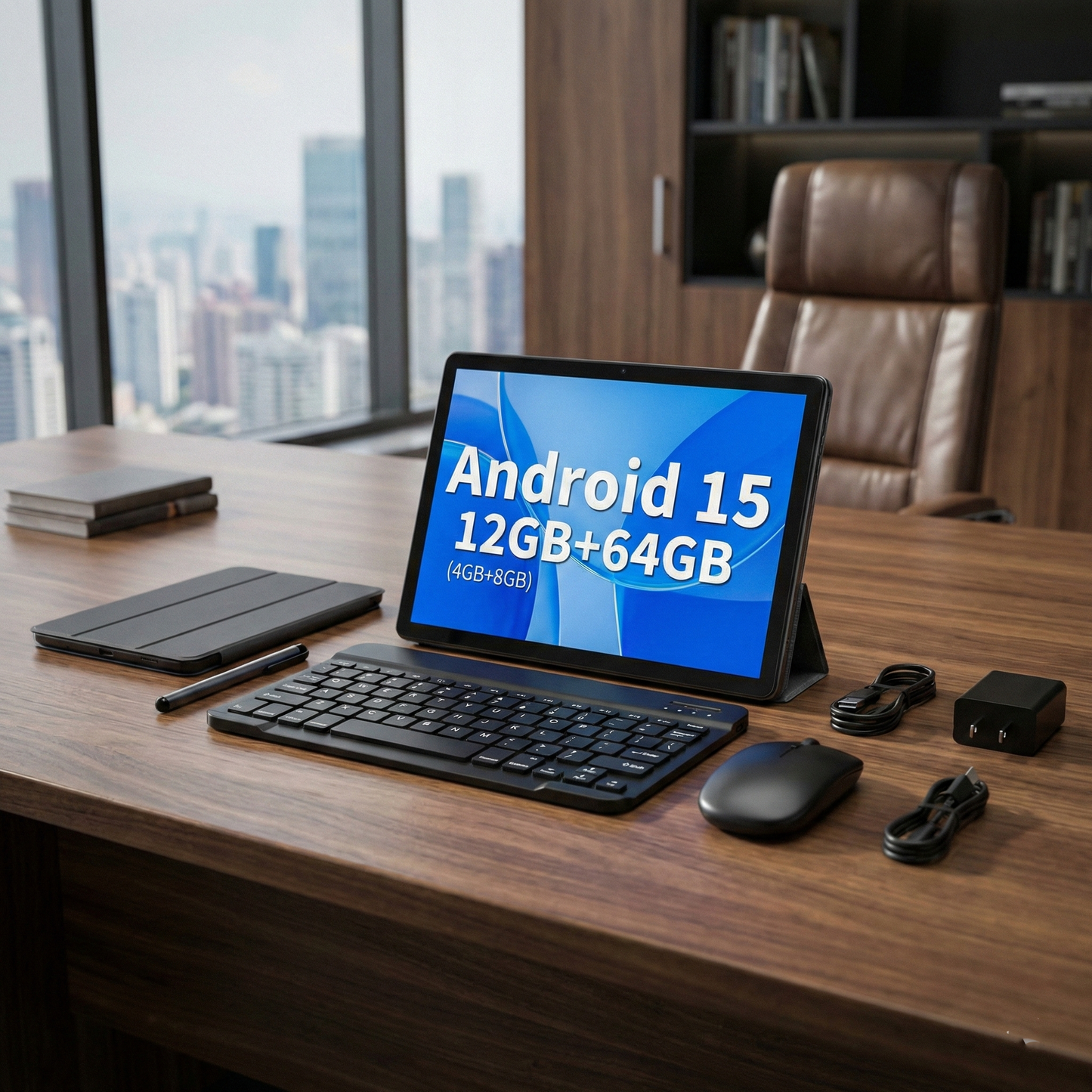 10.1" Android 15 2-in-1 Tablet