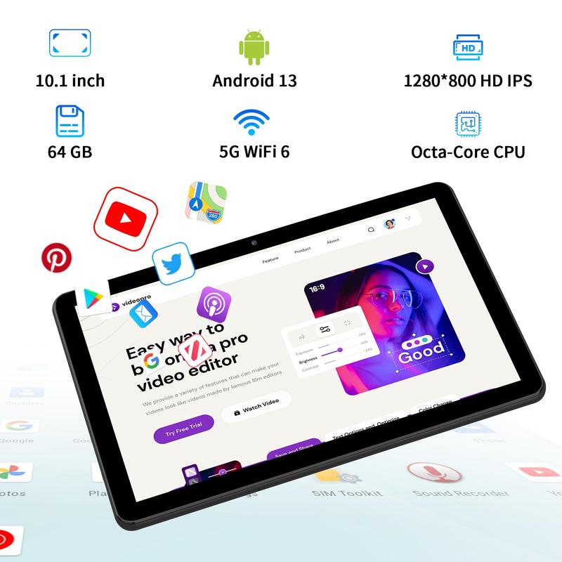 2026 Android 15 Tablet With Detachable Keyboard