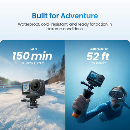 4K Cinematic Waterproof Action Camera 3-Hour Battery