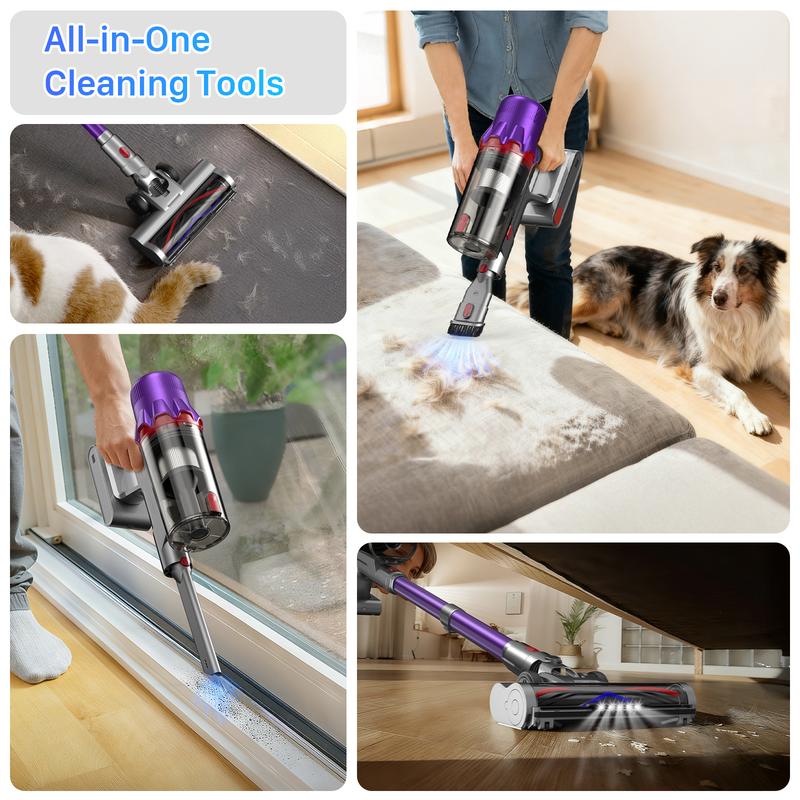45Kpa Powerful Cordless Vacuum 55-Min Runtime
