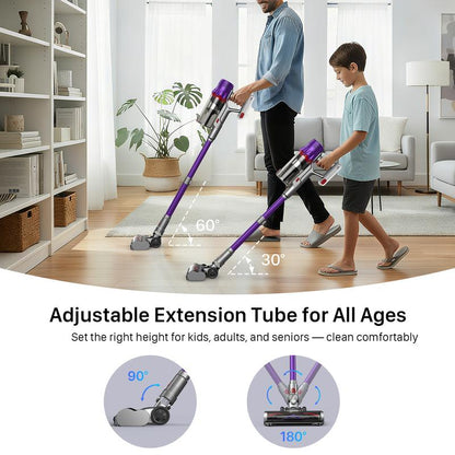 45Kpa Powerful Cordless Vacuum 55-Min Runtime