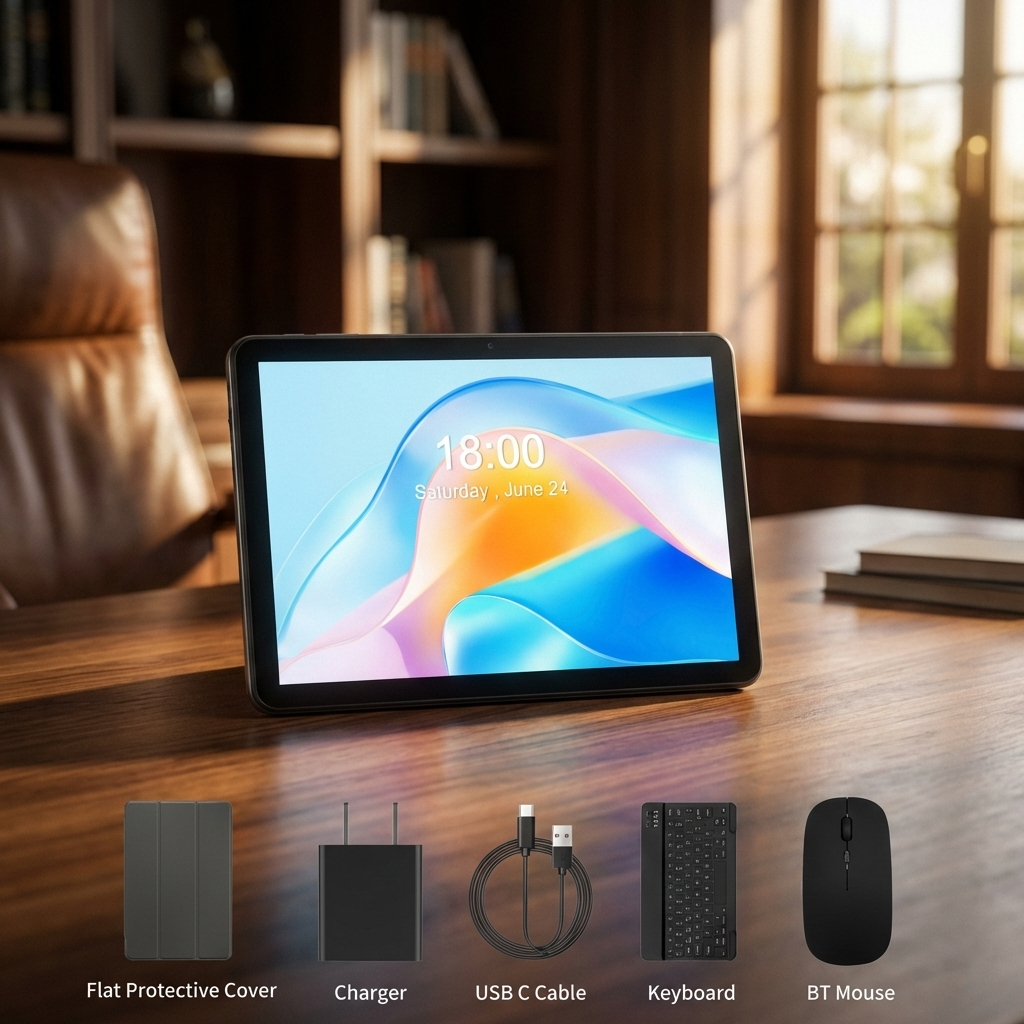 10.1" Tablet, Android 14, Keyboard, Mouse, Stylus