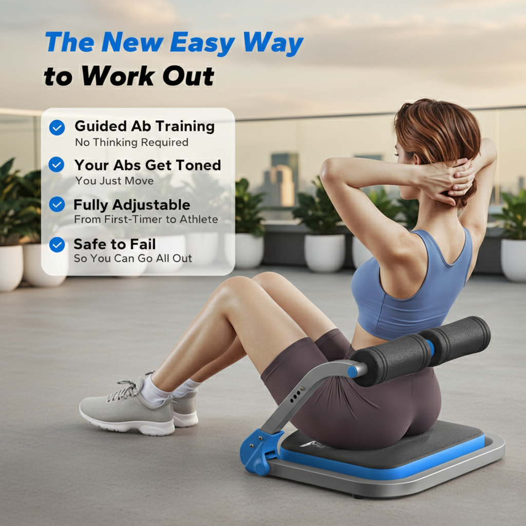 Ab Crunch Machine, Core Trainer, Home Gym