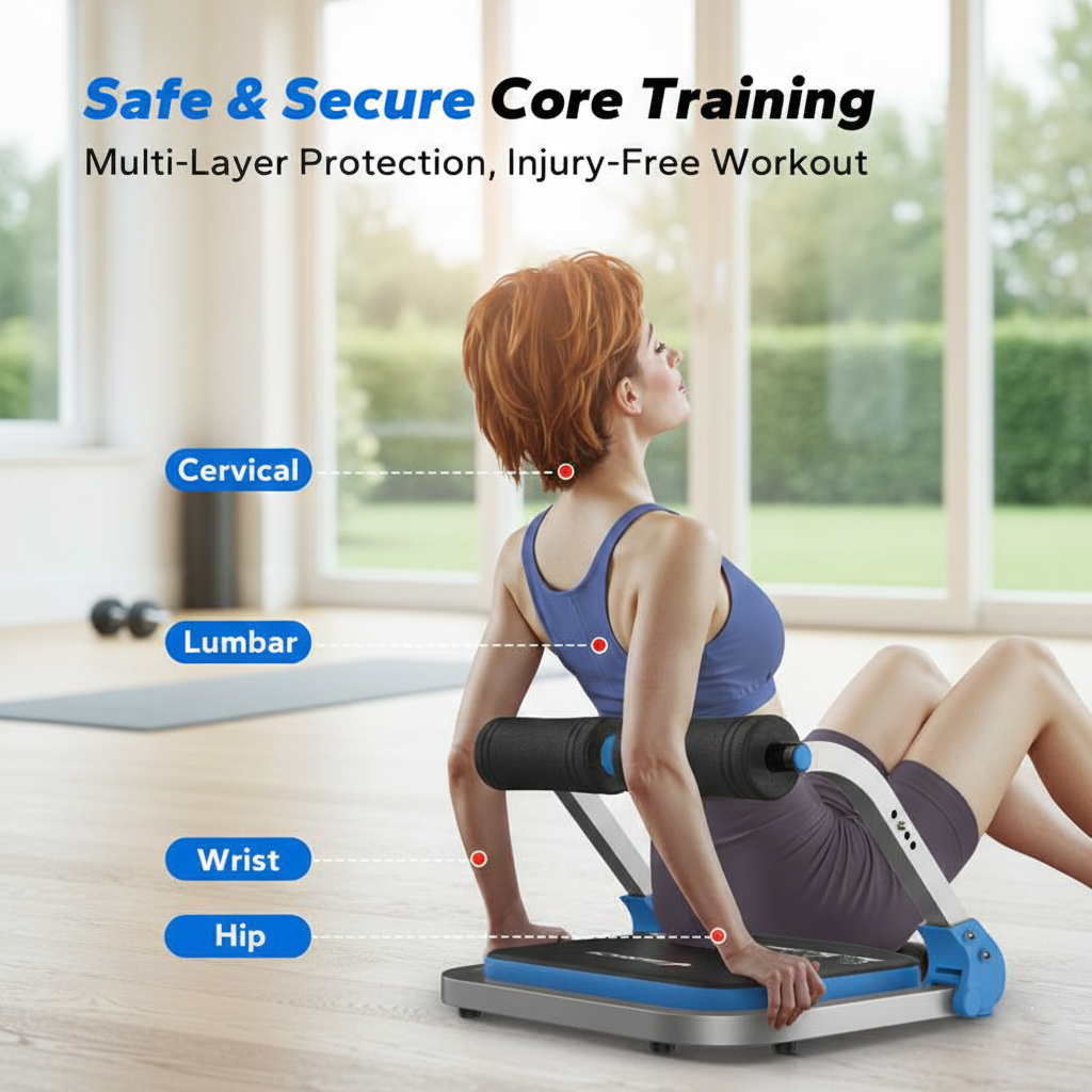 Ab Crunch Machine, Core Trainer, Home Gym