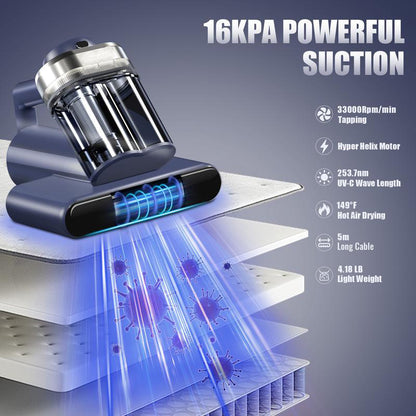 Deep Cleaning UV Bed Vacuum with Heat