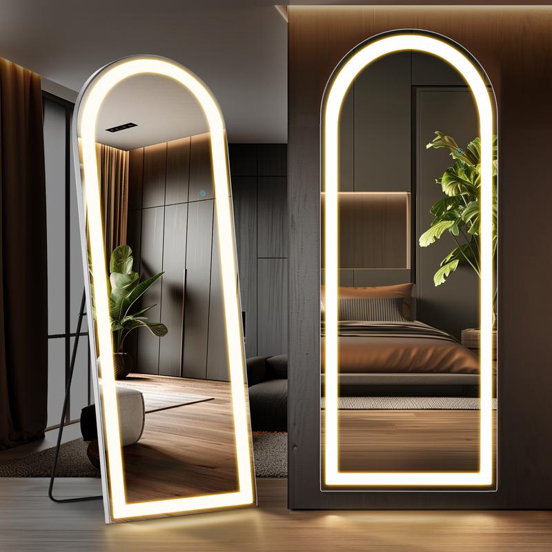 Full Length LED Mirror With Dimmable Lights