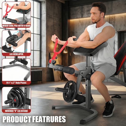 Home Gym Bench Press with Curl Pad