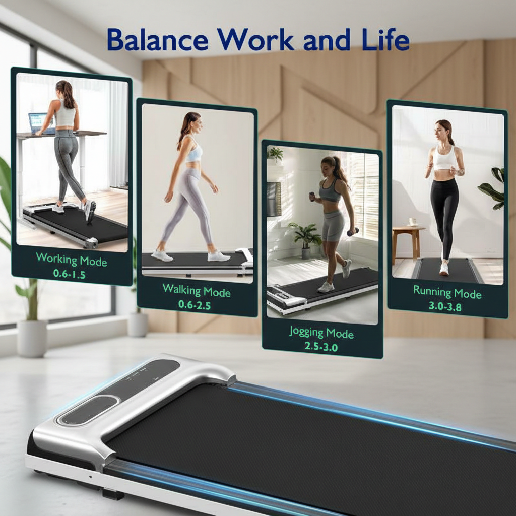 LED Display Compact Treadmill for Home