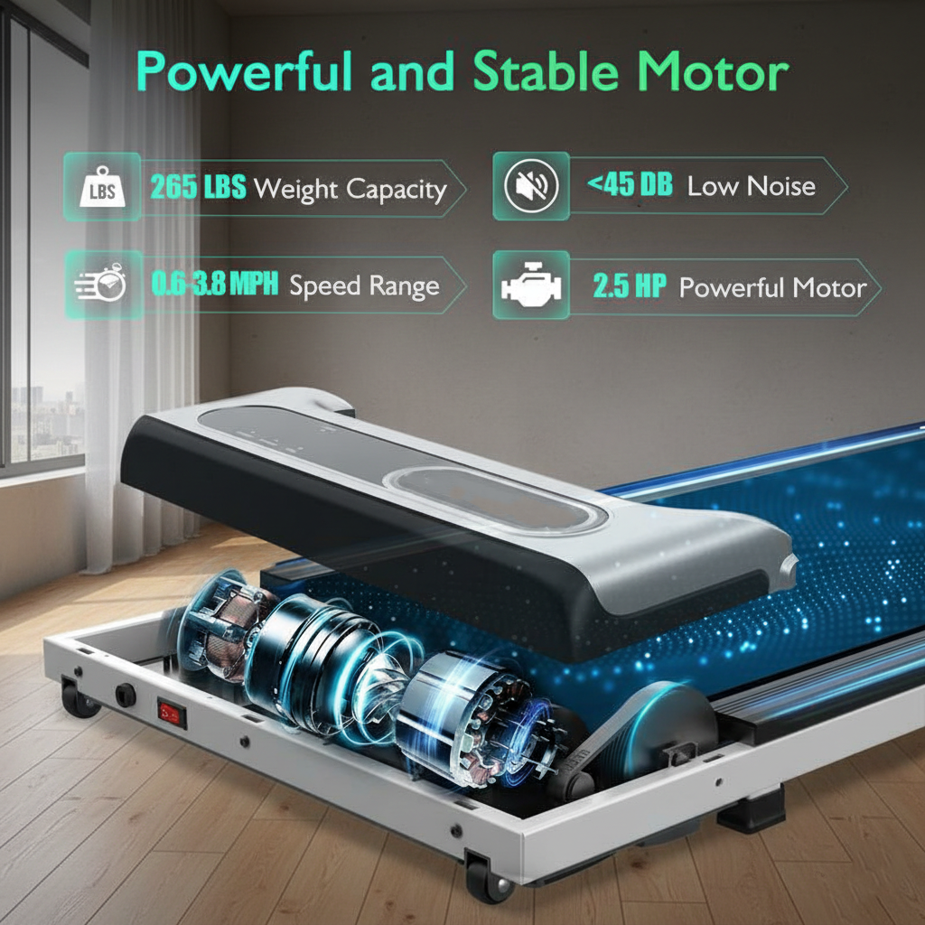 LED Display Compact Treadmill for Home